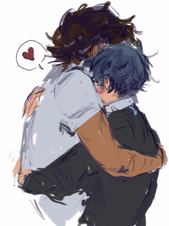 rough-colour halfbody (2 characters)